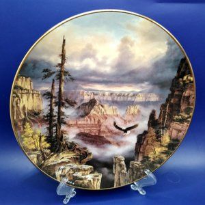 "Where Eagles Soar"  Featuring the Grand Canyon The Danbury Mint  Vintage Plate